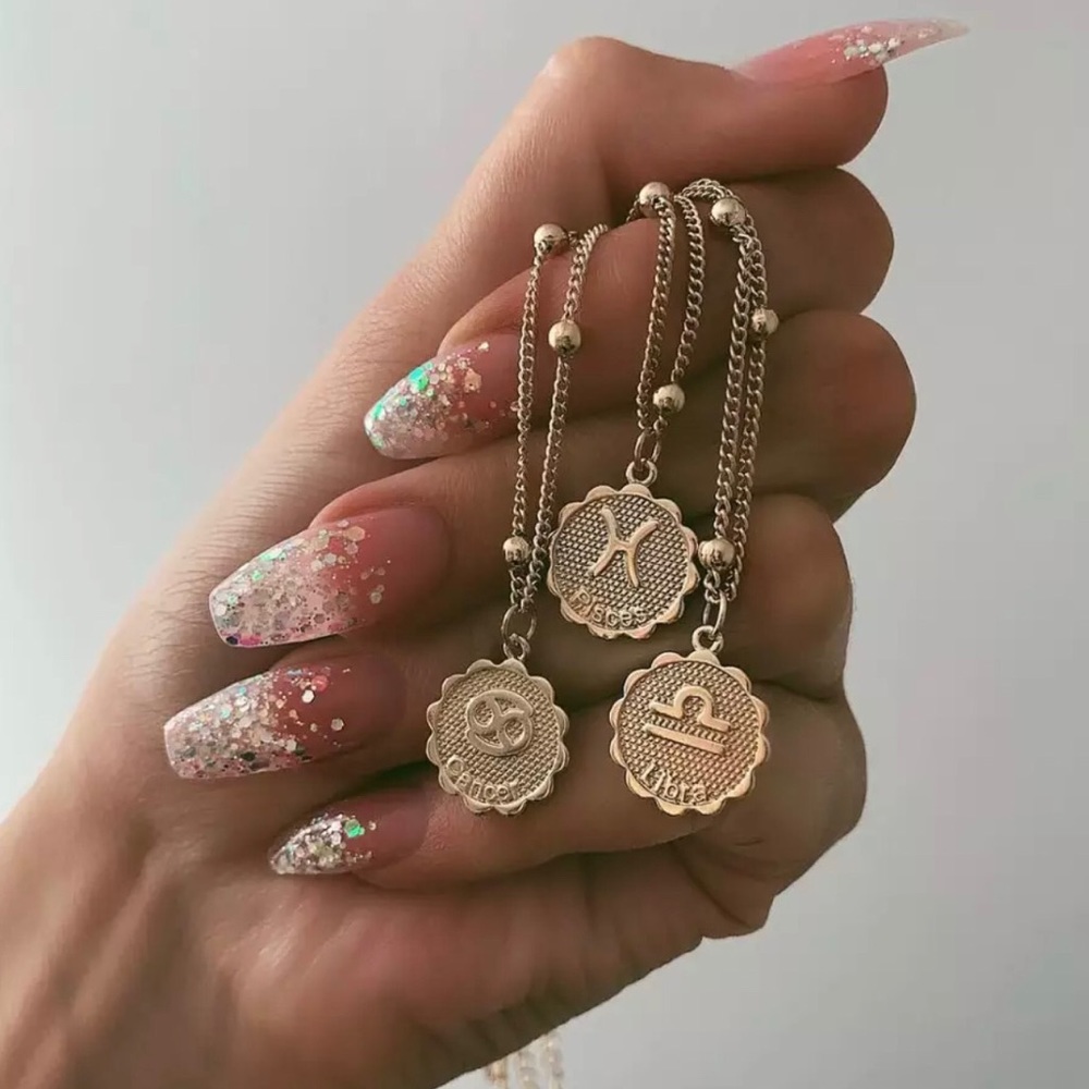Pisces Zodiac Coin Necklace - Picture 7 of 8